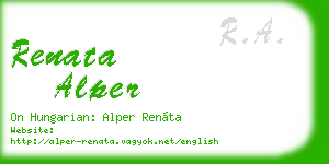 renata alper business card